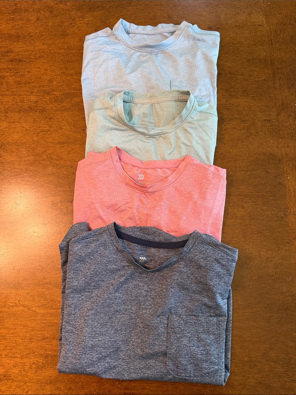 all in motion 4-Pack Short Sleeve Tees - Blue, Mint, Pink, Heather Navy